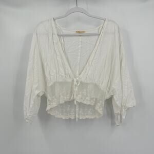 Rebellion Again Womens Top M Sheer Lace Romantic Coquette‎ Fairy Ethereal Dreamy